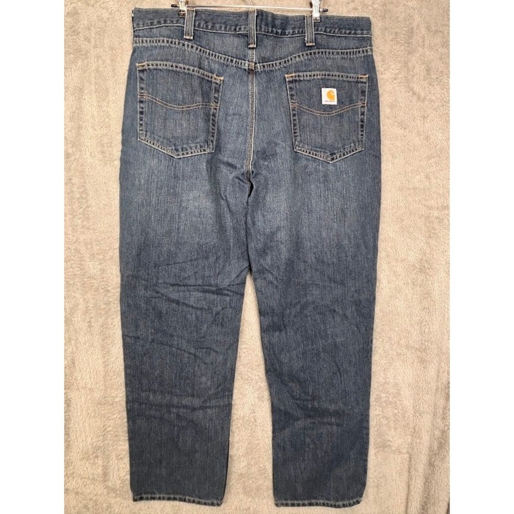 Carhartt Mens Relaxed Fit Tapered Leg Jeans Dark Wash Blue 101483-968 40x32